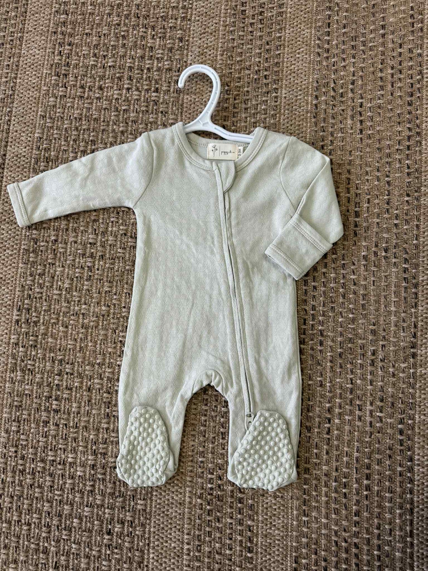 Poppy & Co - Organic Honeycomb Cotton Sleeper - Pistachio