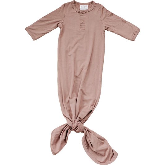 Mebie Baby - Dusty Rose Bamboo Knot Gown