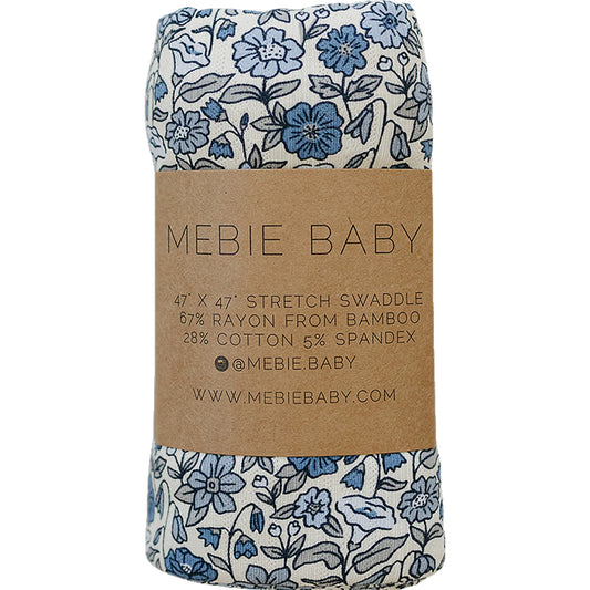 Pre Order - Mebie Baby - Bluebell Pointelle Bamboo Stretch Swaddle