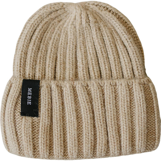Mebie Baby - Tan Chunky Knit Beanie