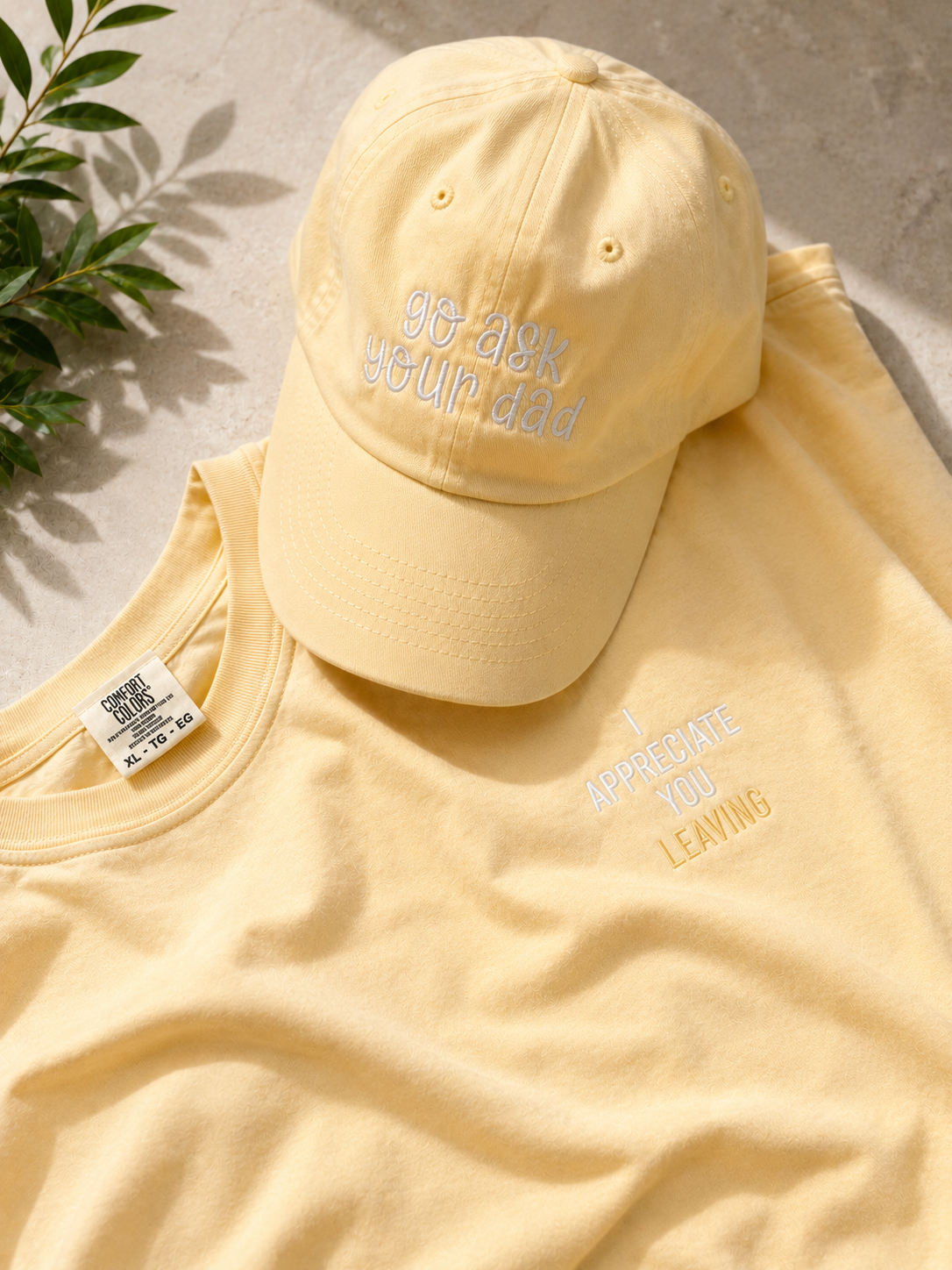 Teddy Little Apparel - Yellow ‘I Appreciate You Leaving’ Tee