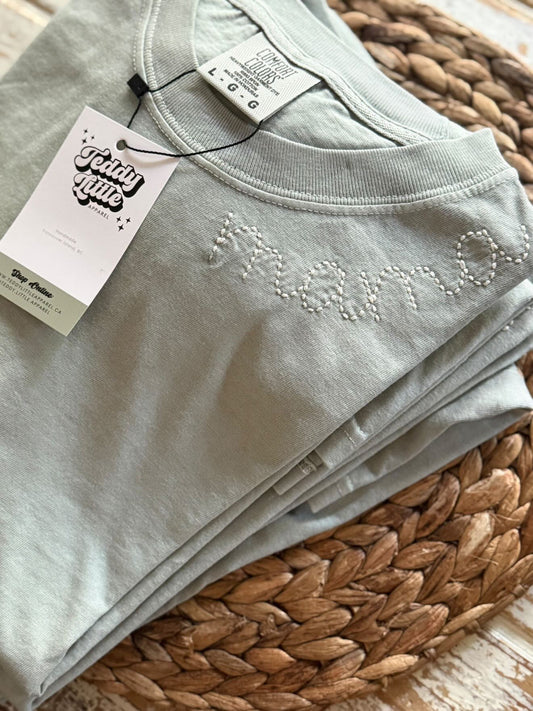 Teddy Little Apparel - Mama T Shirt - Sage