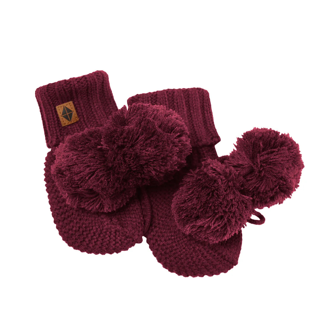 Kyte Baby - Knit Booties in Burgundy