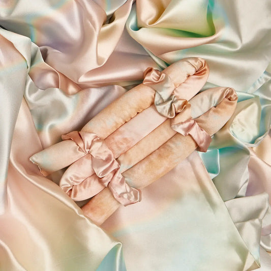 KITSCH -  Satin Heatless Curling Set - Sunset Tie Dye