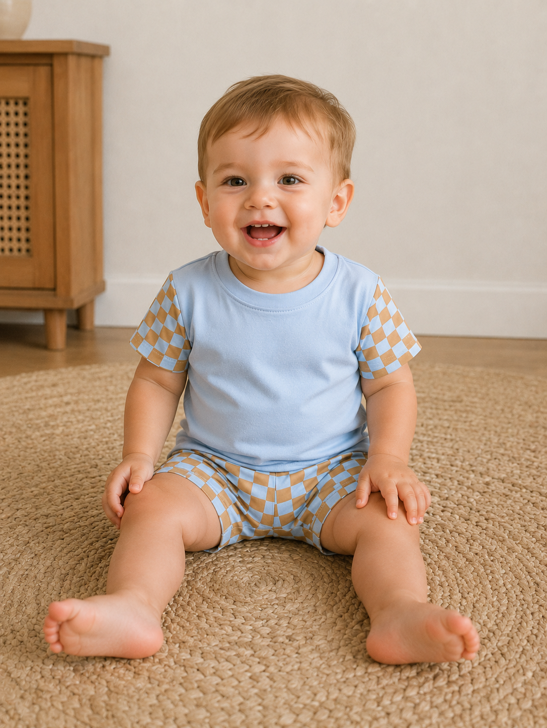 Teddy Little Apparel - Check Two Piece Set