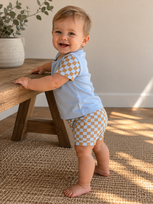 Teddy Little Apparel - Check Two Piece Set