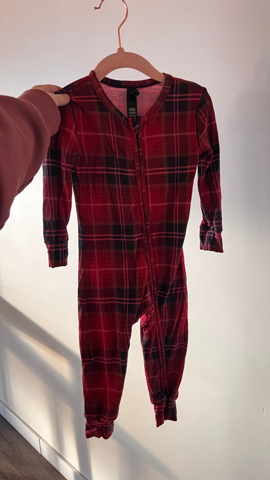 BR - Consignment - Skims Red Plaid Footless Sleeper - 18M