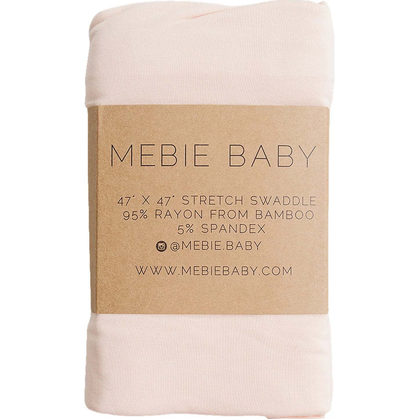 Pre Order - Mebie Baby - Peach Bamboo Stretch Swaddle