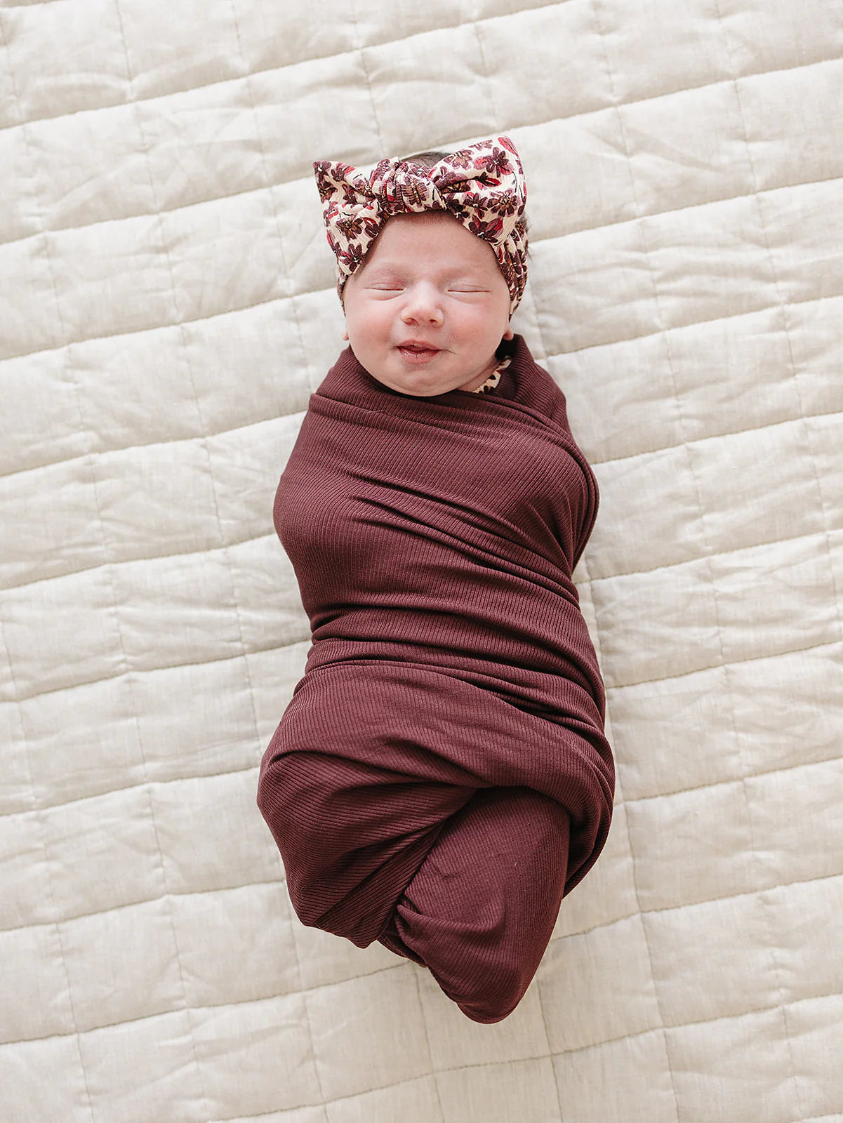 Pre Order - Mebie Baby - Deep Violet Bamboo Stretch Swaddle