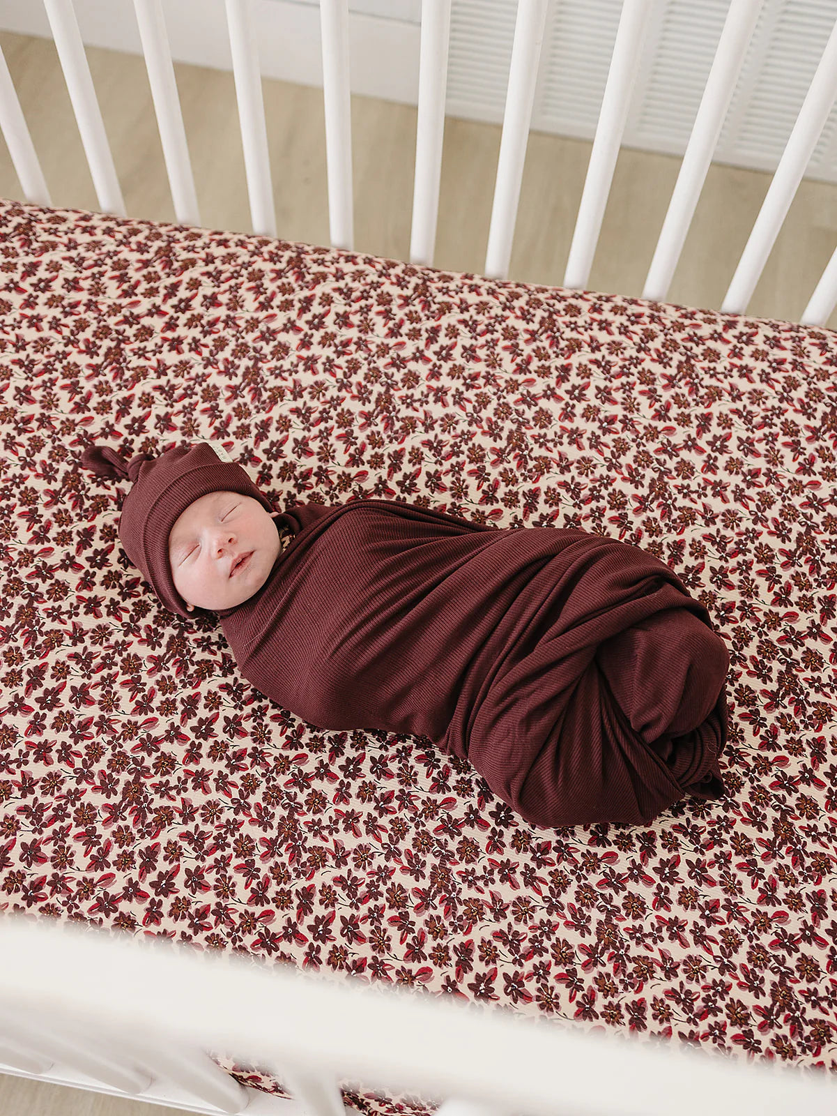 Pre Order - Mebie Baby - Deep Violet Bamboo Stretch Swaddle