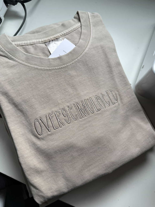 Teddy Little - Overstimulated T Shirt - Cement