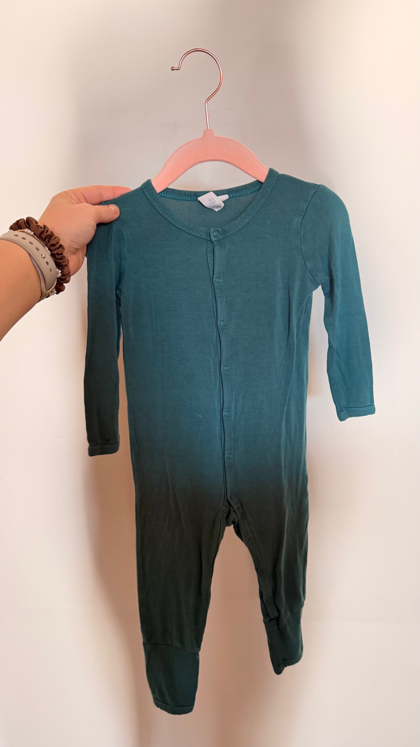 KD Consignment - Kyte Baby Teal Button Sleeper 18-24M