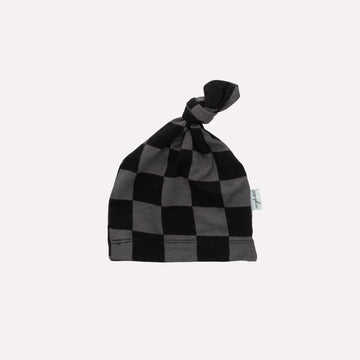 Pip & Phee - Knot Hat - Charcoal Check