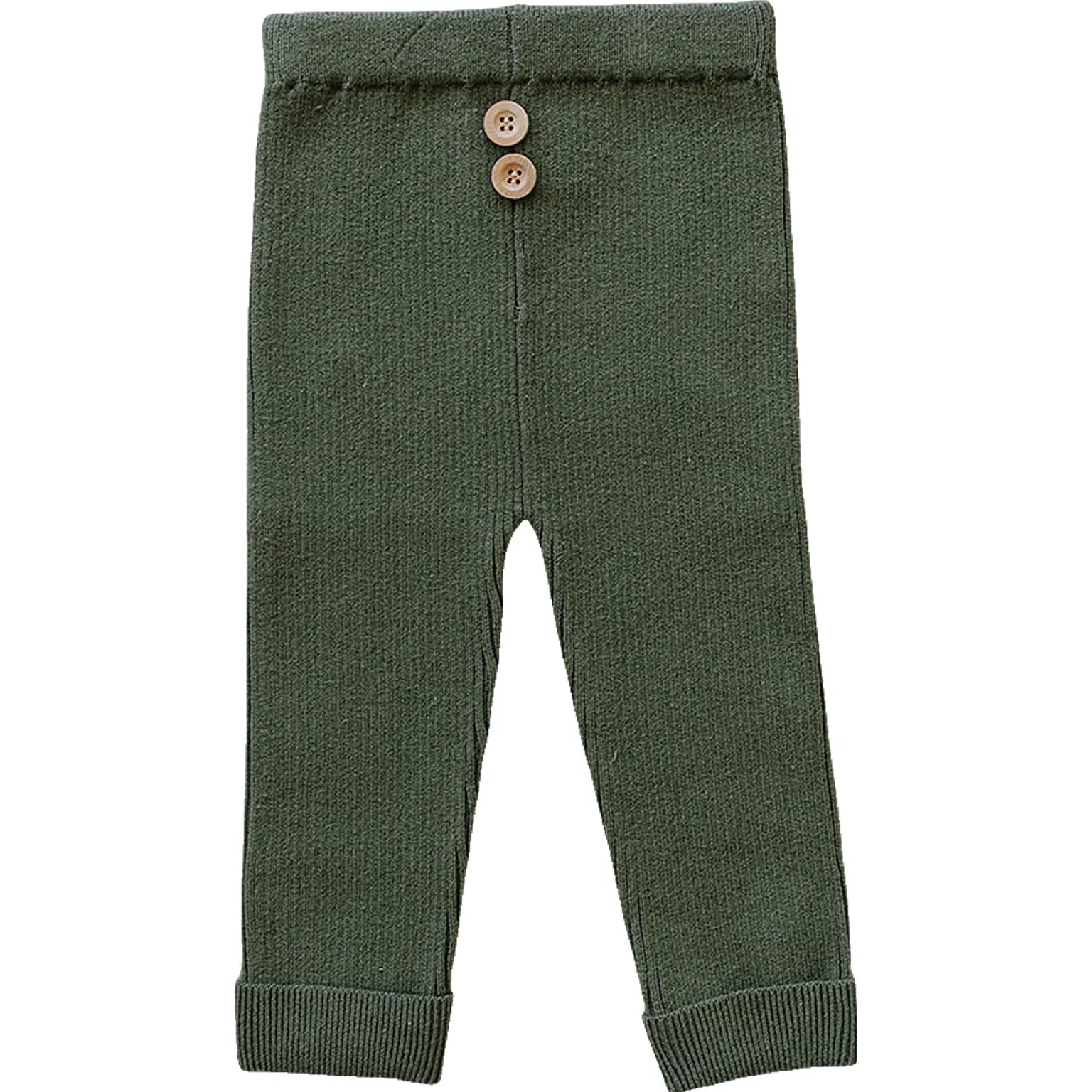 Mebie Baby - Olive Knit Leggings