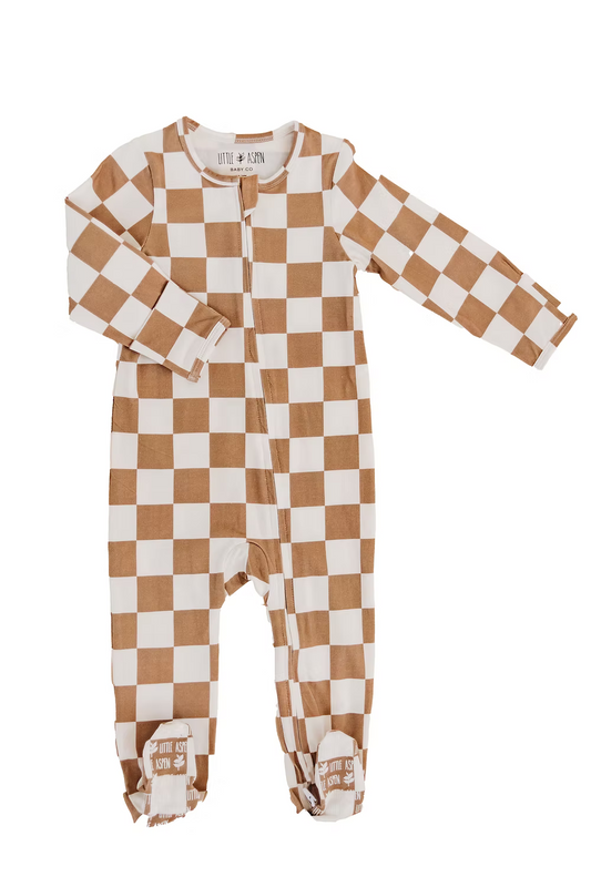 Little Aspen Baby Co - Badlands Checkered Footed Sleeper