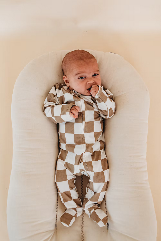 Little Aspen Baby Co - Badlands Checkered Footed Sleeper