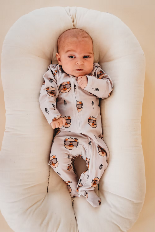 Little Aspen Baby Co - Cool Bear Footed Sleeper