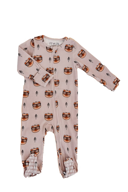 Little Aspen Baby Co - Cool Bear Footed Sleeper