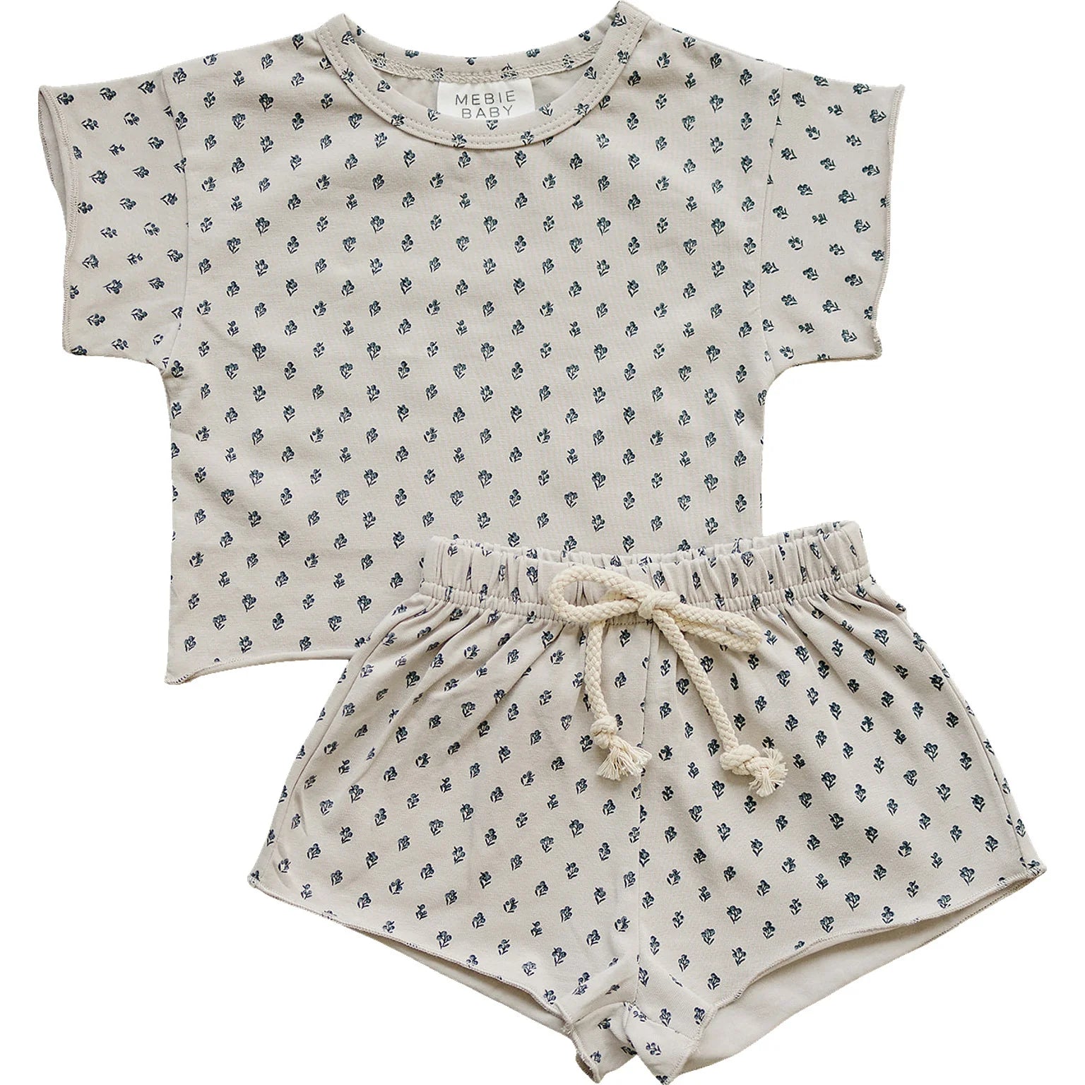 Mebie Baby - Berry Floral Short Set