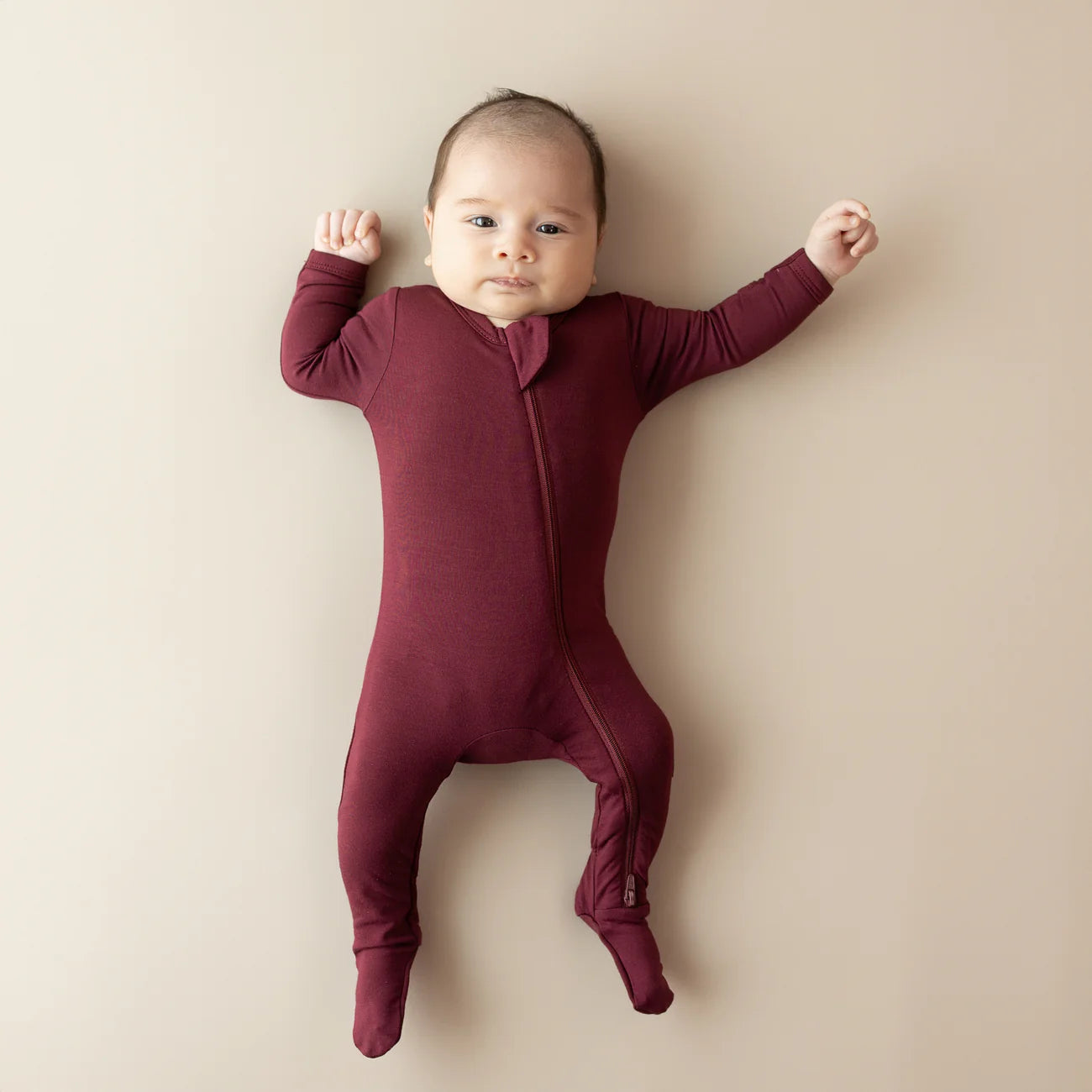 Kyte Baby - Zippered Footie in Burgundy