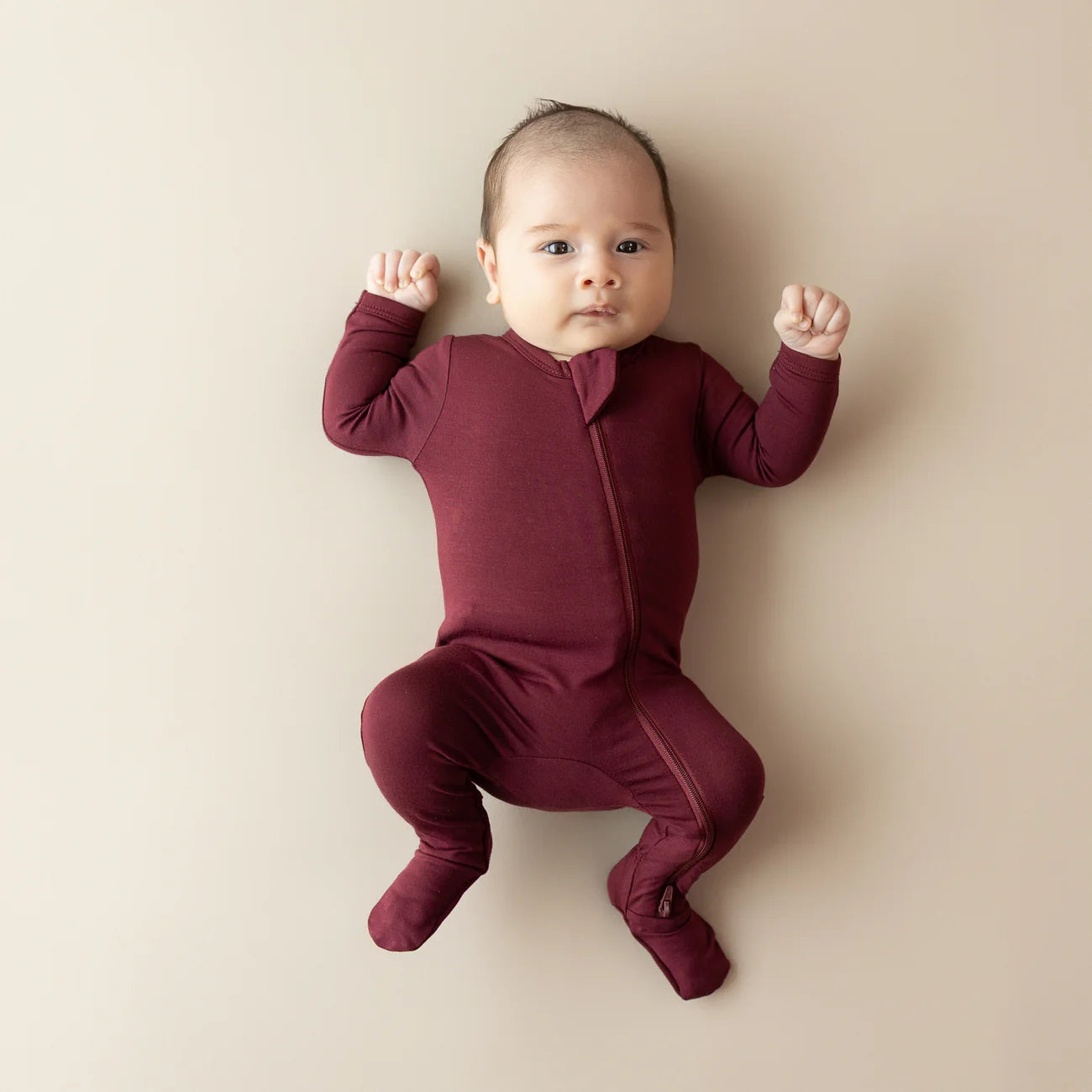 Kyte Baby - Zippered Footie in Burgundy