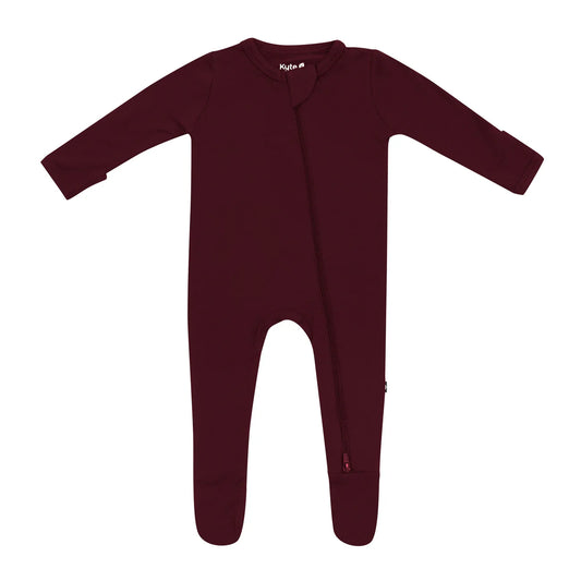 Kyte Baby - Zippered Footie in Burgundy