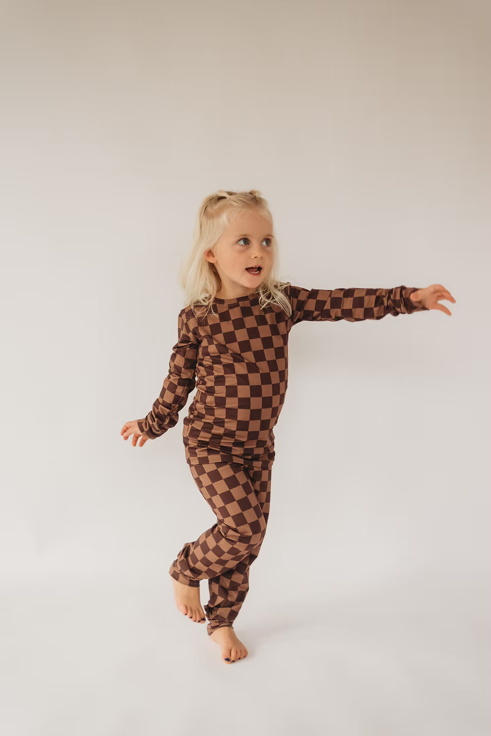 Little Aspen Baby - Espresso Checkers 2 Piece Set