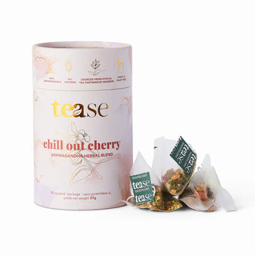 Tease Wellness - Chill Out Cherry Ashwagandha Mushroom Adaptogen Tea Blend