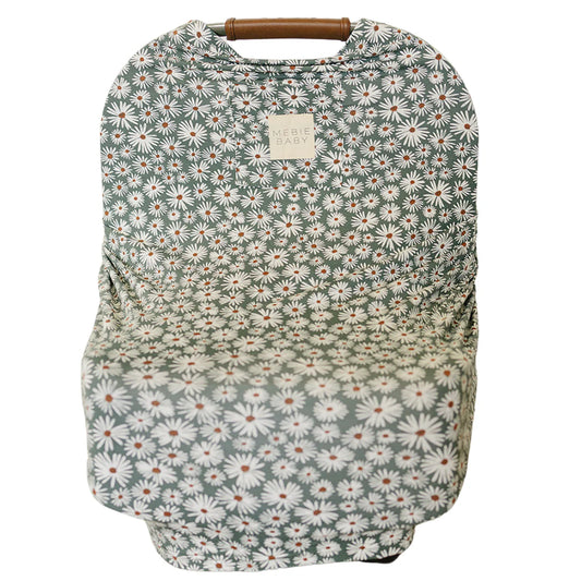 Mebie Baby - Dark Green Daisy Bamboo Multi-Use Cover