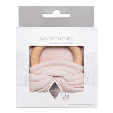 Kyte Baby - Lovey in Blush with Removable Wooden Teething Ring