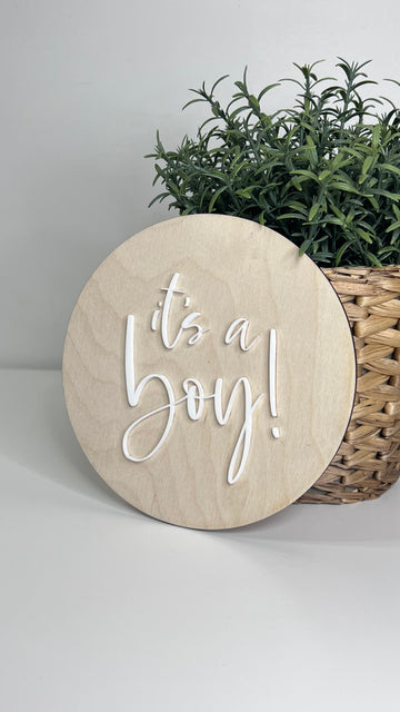 Sawdust & Stain - It’s a boy sign
