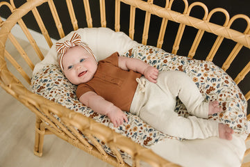 Mebie Baby Rust Organic Cotton Ribbed Snap Bodysuit