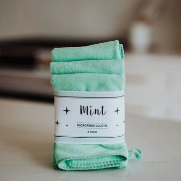 Mint Cleaning - Mint Microfibre Cloths - 3 Pack