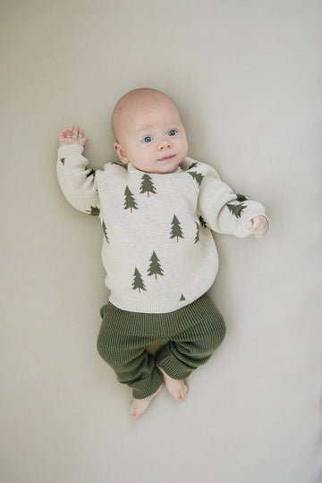 Mebie Baby - Olive Knit Leggings