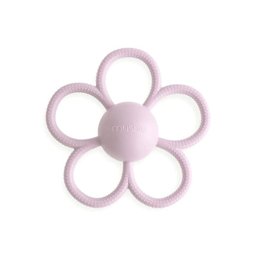 Mushie - Daisy Rattle Teether - Soft Lilac