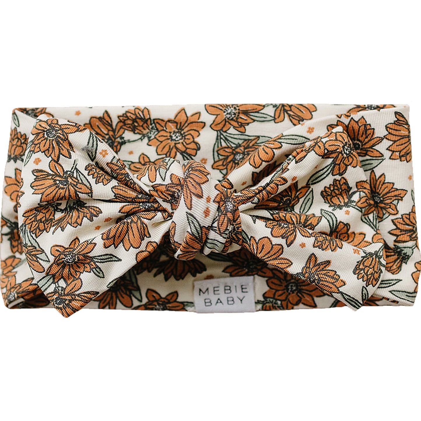 Mebie Baby - Bamboo Cream Magnolia Head Wrap