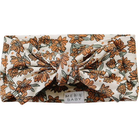 Mebie Baby - Bamboo Cream Magnolia Head Wrap