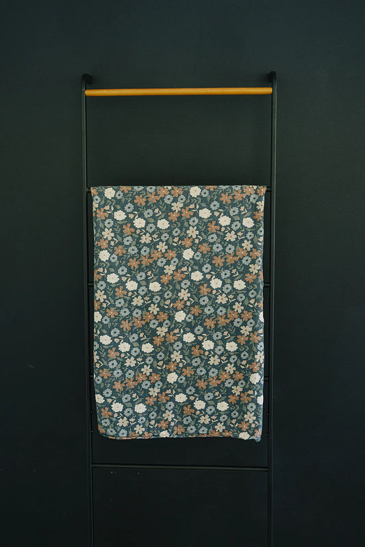 Mebie Baby - Midnight Floral Muslin Swaddle Blanket