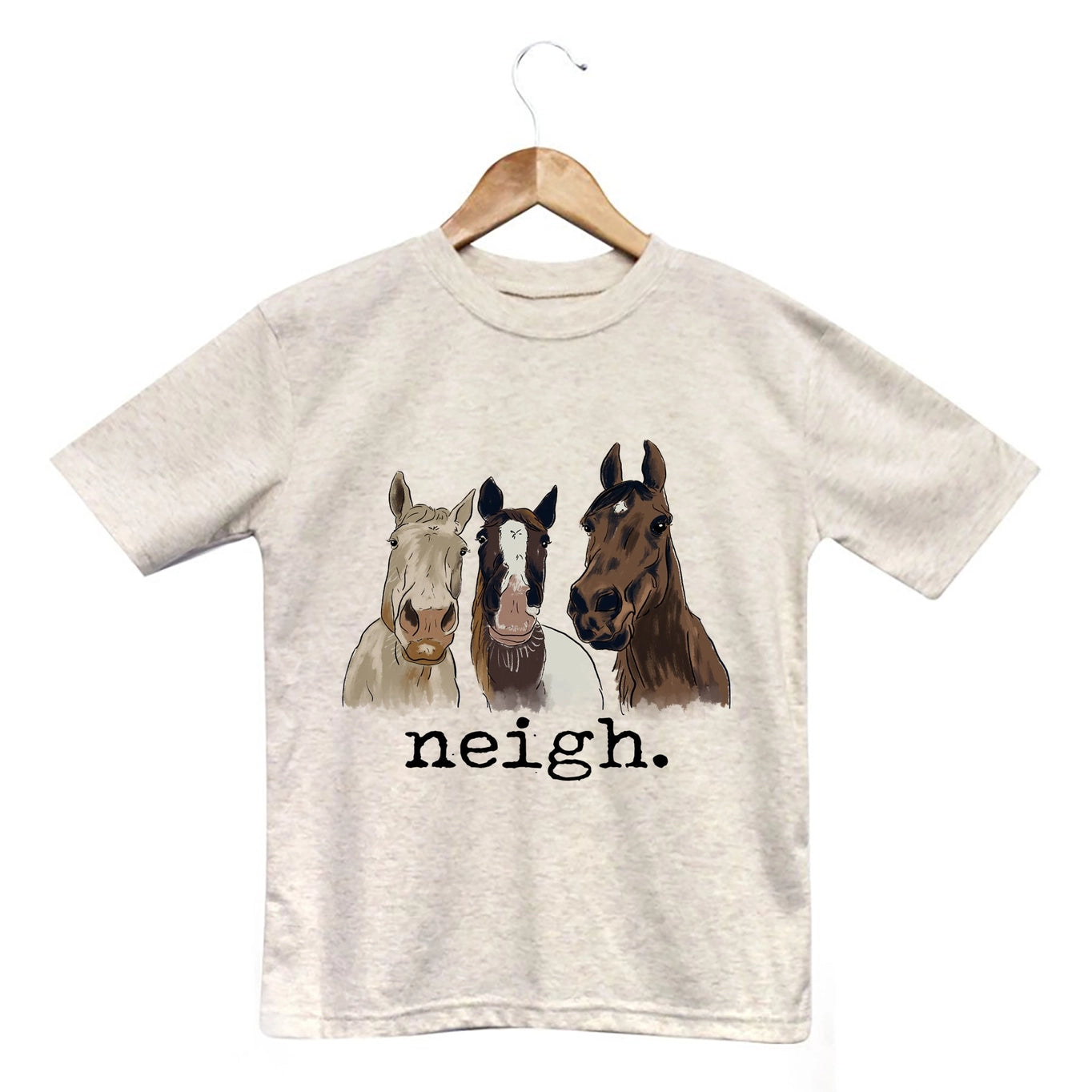 Barefoot Baby "Neigh" Kids T Shirt