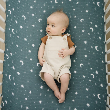 Mebie Baby - Oatmeal Short Linen Overalls