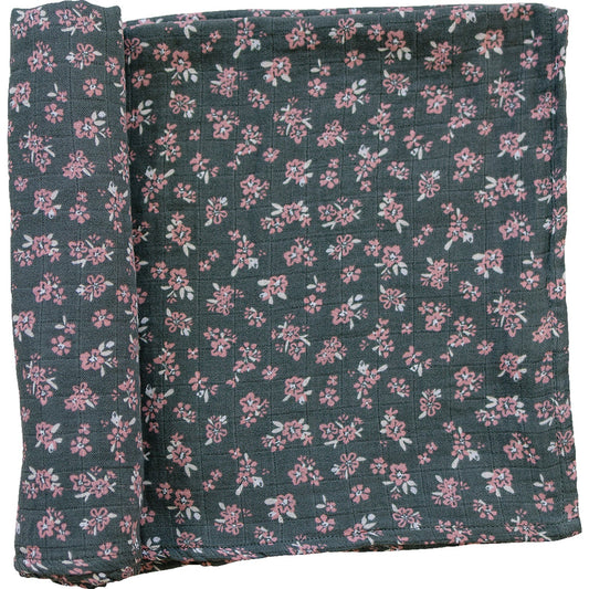 Mebie Baby - Olive Bloom Muslin Swaddle Blanket