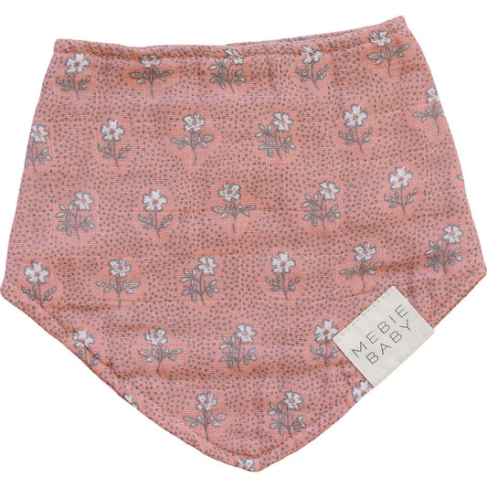 Mebie Baby - Vintage Pink Floral Classic Muslin Bib