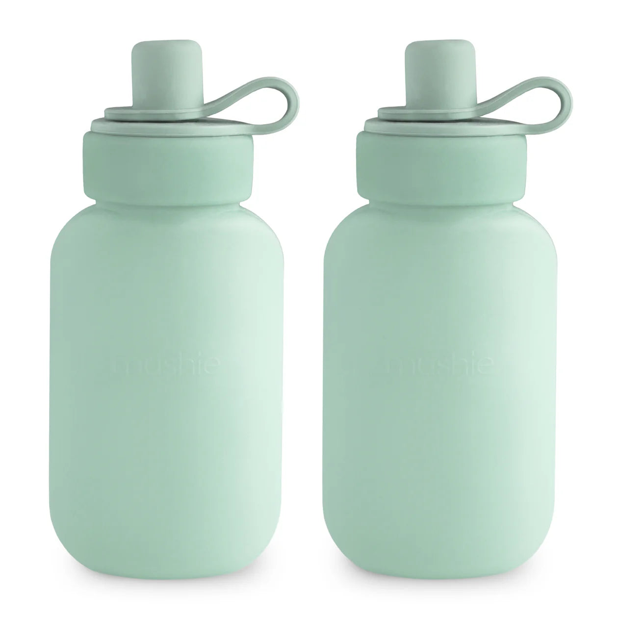 Mushie -Silicone Puree Pouch 2-Pack - Cambridge Blue