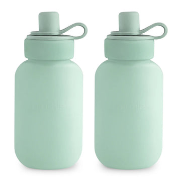 Mushie -Silicone Puree Pouch 2-Pack - Cambridge Blue