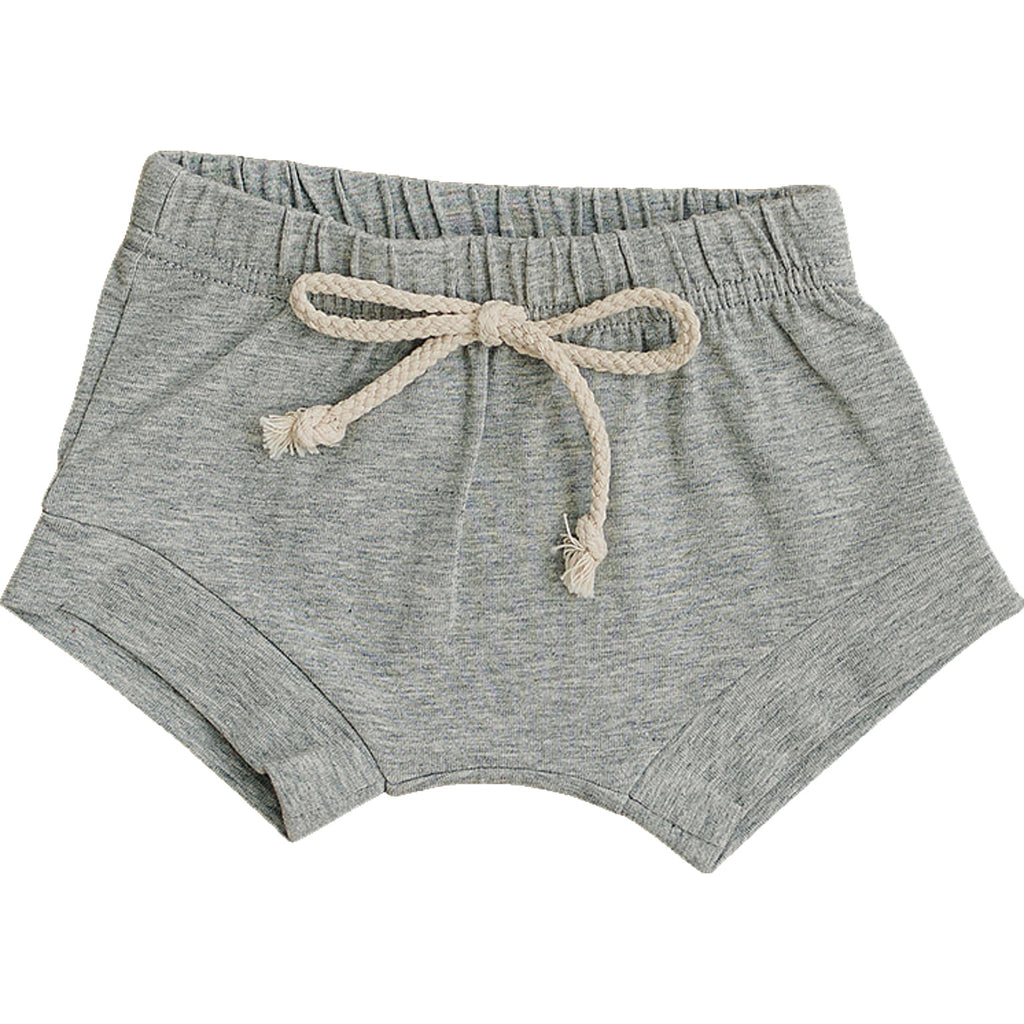 Mebie Baby - Heather Grey Cotton Shorts