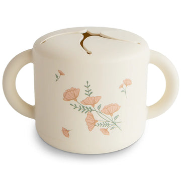 Mushie - Snack Cup - Pink Flowers