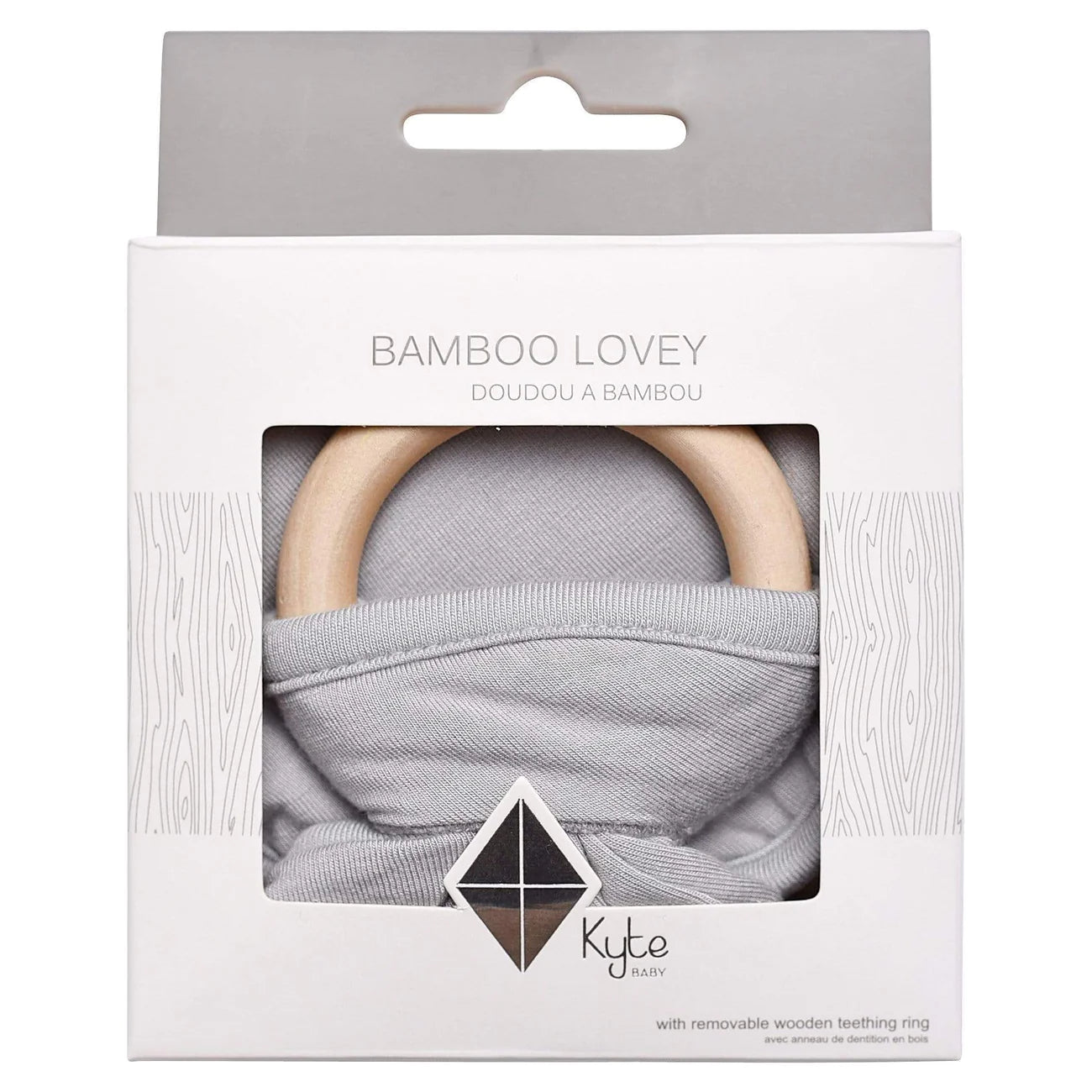 Kyte Baby - Lovey in Storm with Removable Wooden Teething Ring