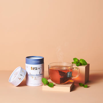 Tease Wellness - Golden Slumbers Valerian Root Adaptogen, Superfood Tea Blend