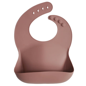 Mushie - Silicone Baby Bib - Woodchuck