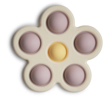 Mushie - Flower Press Toy (Soft Lilac/Daffodil/Ivory)